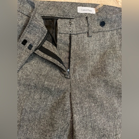 CALVIN KLEIN Womens Gray Wool Blend Lined Classic Fit Pants Sz 6 - Picture 6 of 10